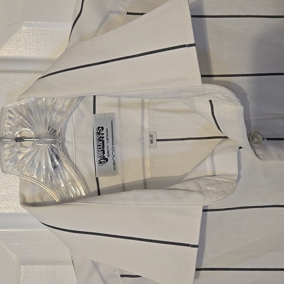 Garlyn's, Dress Shirt, Quality Clothiers, Enro, Neck 16.5" USA Made, Sz 33 - Picture 4 of 11